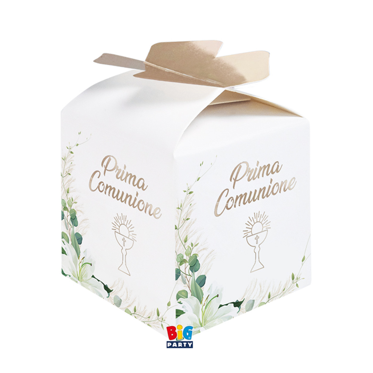 10 SCATOLE PORTACONFETTI CUBOTTO PRIMA COMUNIONE LILY 76227