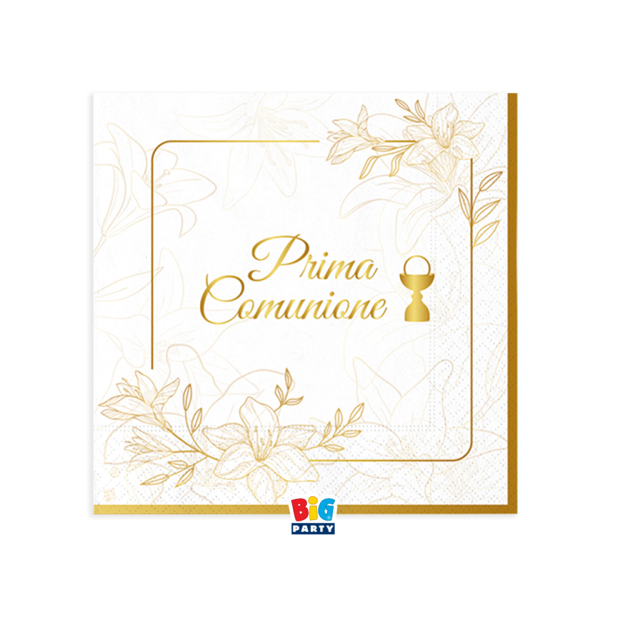 16 TOVAGLIOLI 25X25 PRIMA COMUNIONE ELEGANT 76164