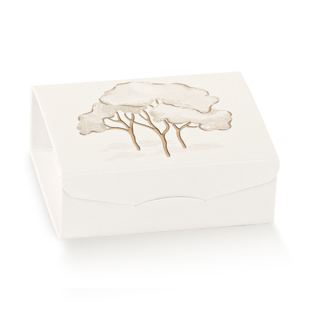 10 GIFT CON INSERTO 100X100X35 INTRECCIO AVORIO CON ORO A CALDO 100102C