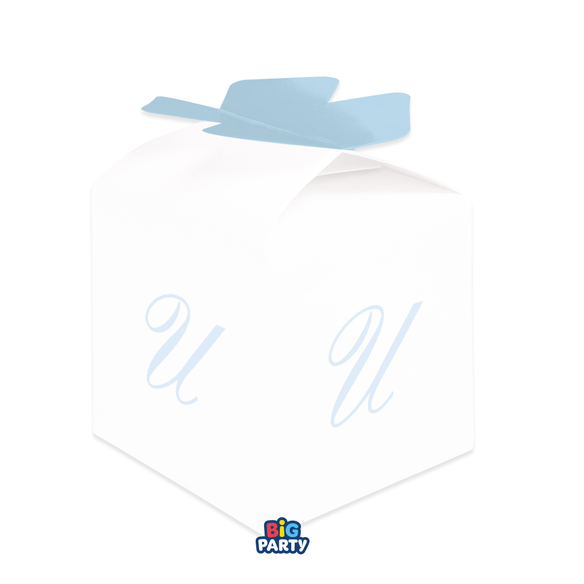 10 SCATOLINE CUBETTO FIOCCO U CELESTE 77436