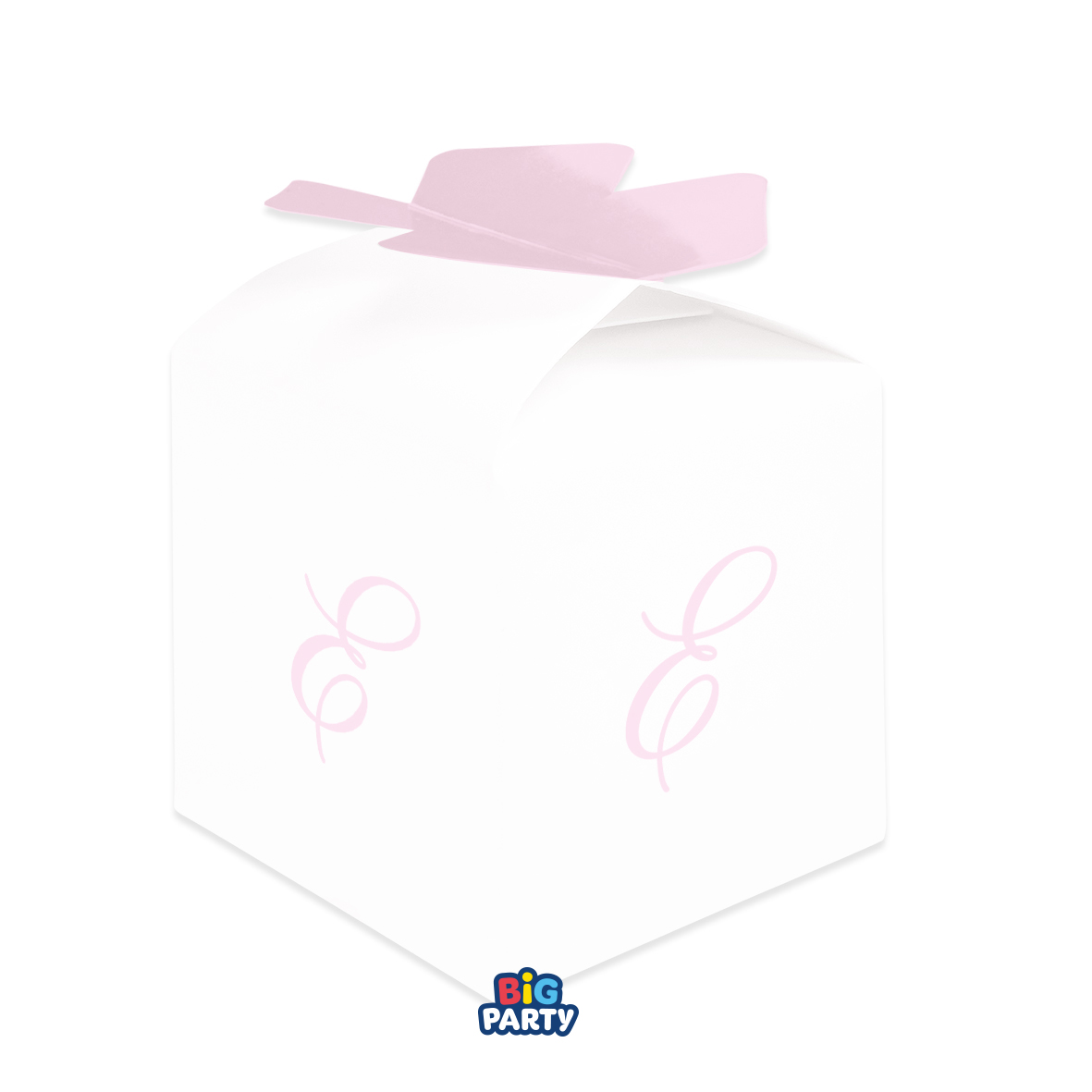10 SCATOLINE CUBETTO FIOCCO E ROSA 77394