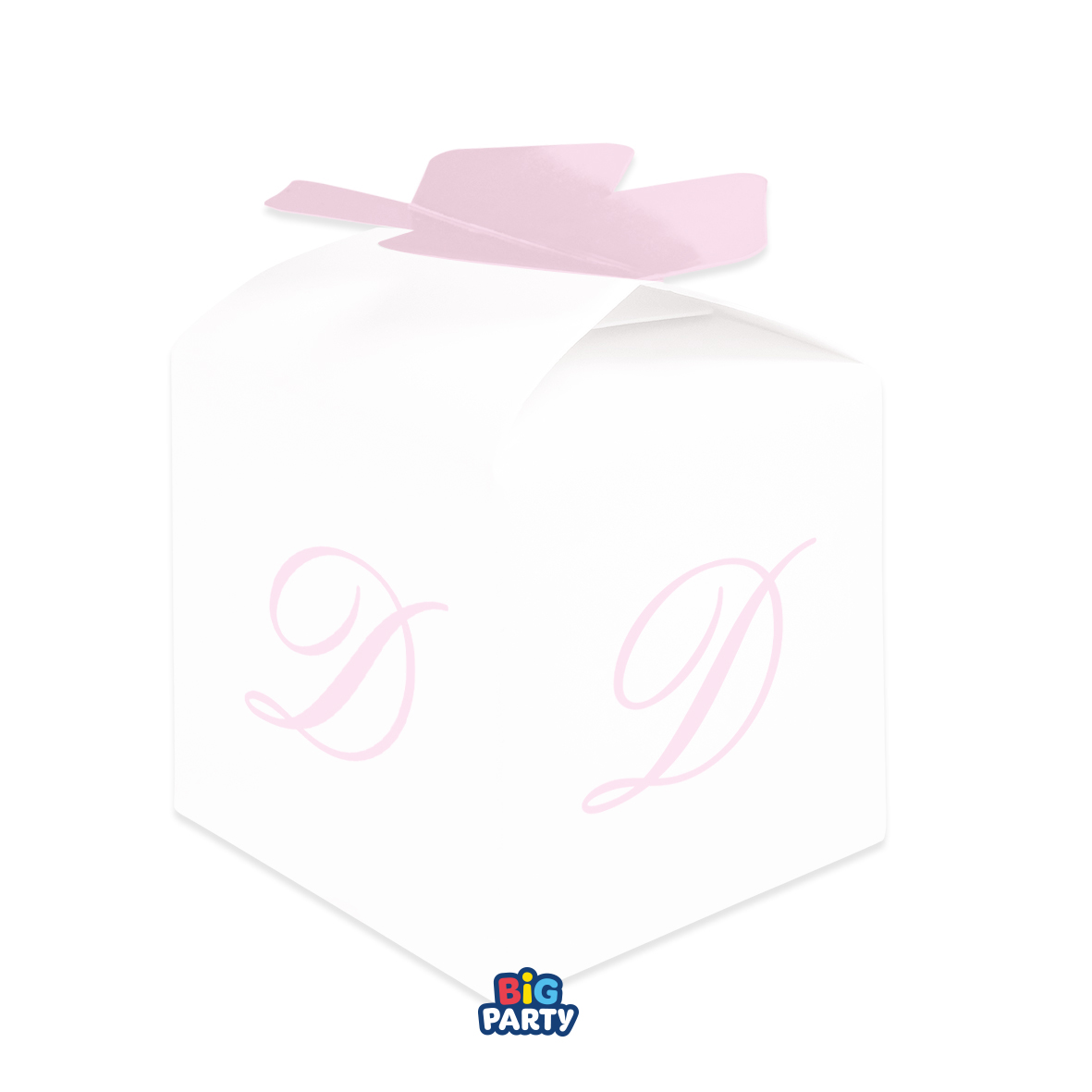 10 SCATOLINE CUBETTO FIOCCO D ROSA 77393