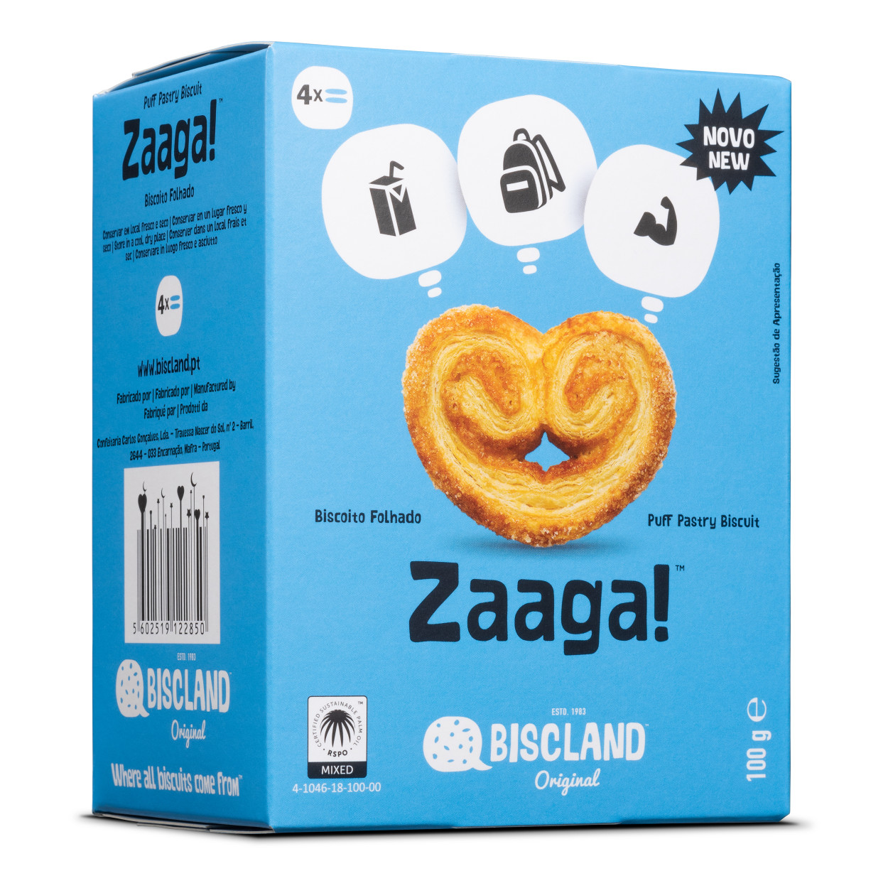 SCATOLA BISCOTTI ZAAGA GR100 FES639