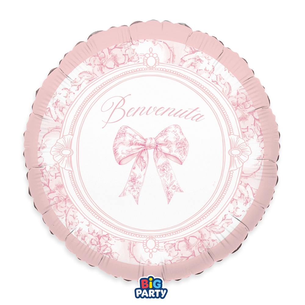 PALLONE FOIL 18" BENVENUTA FIOCCO VINTAGE 77145