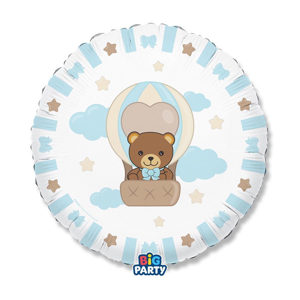 PALLONE FOIL 18" TEDDY FRIENDS CELESTE 77092