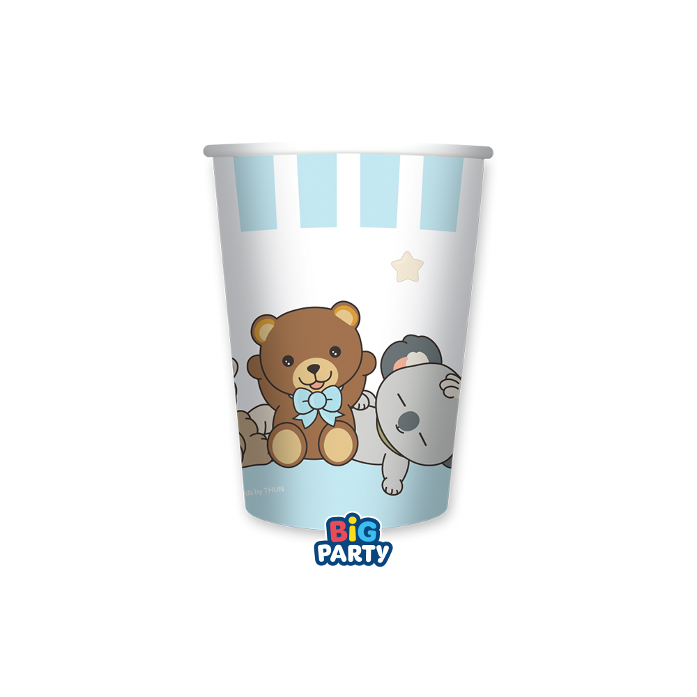 6 BICCHIERI TEDDY FRIENDS CELESTE 77089