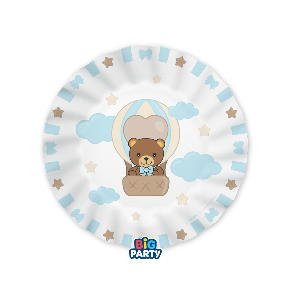 6 PIATTI 20CM TEDDY FRIENDS CELESTE 77088