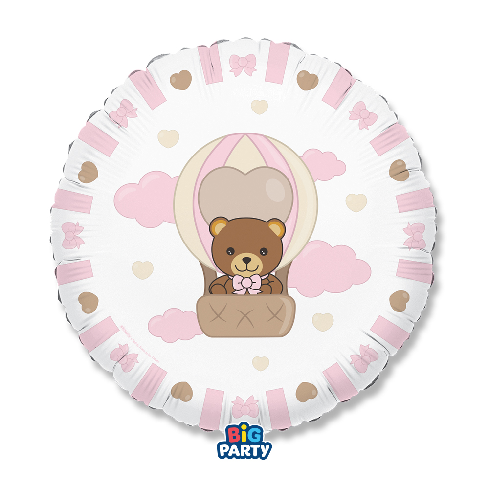 PALLONE FOIL 18" TEDDY FRIENDS ROSA 77085
