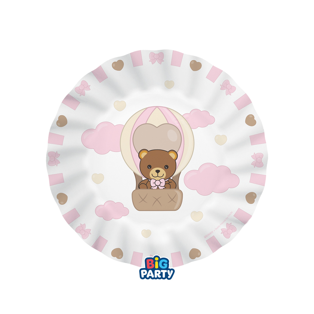 6 PIATTI 20CM TEDDY FRIENDS ROSA 77081
