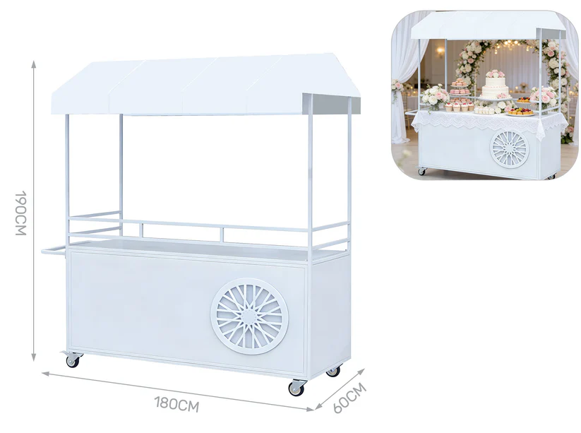 CARRETTO IN METALLO BIANCO 41744