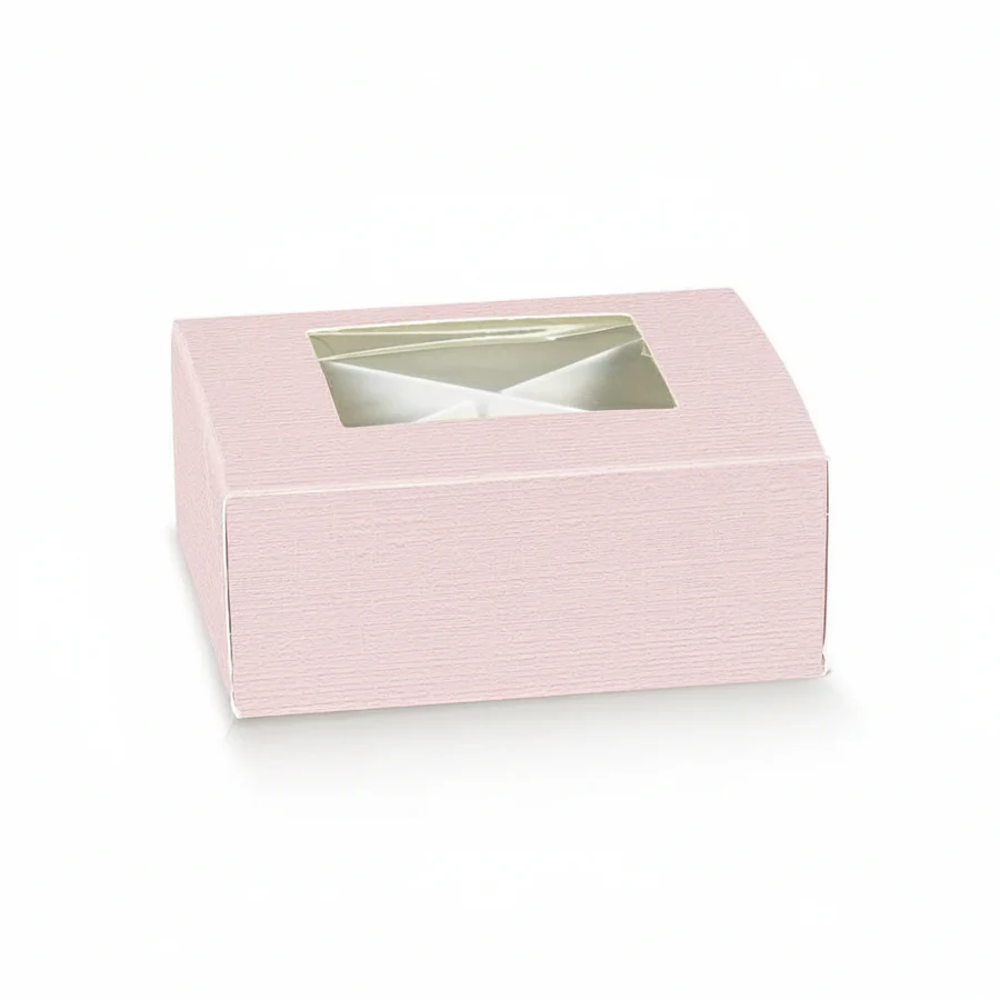 10 PRATICA CON FINESTRA E DIVISORI 80X80X30 FIBRA ROSA 100066C