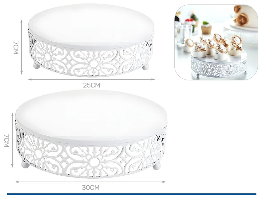 SET 2 VASSOI TONDI BIANCHI 25X7 E 30X7 41796