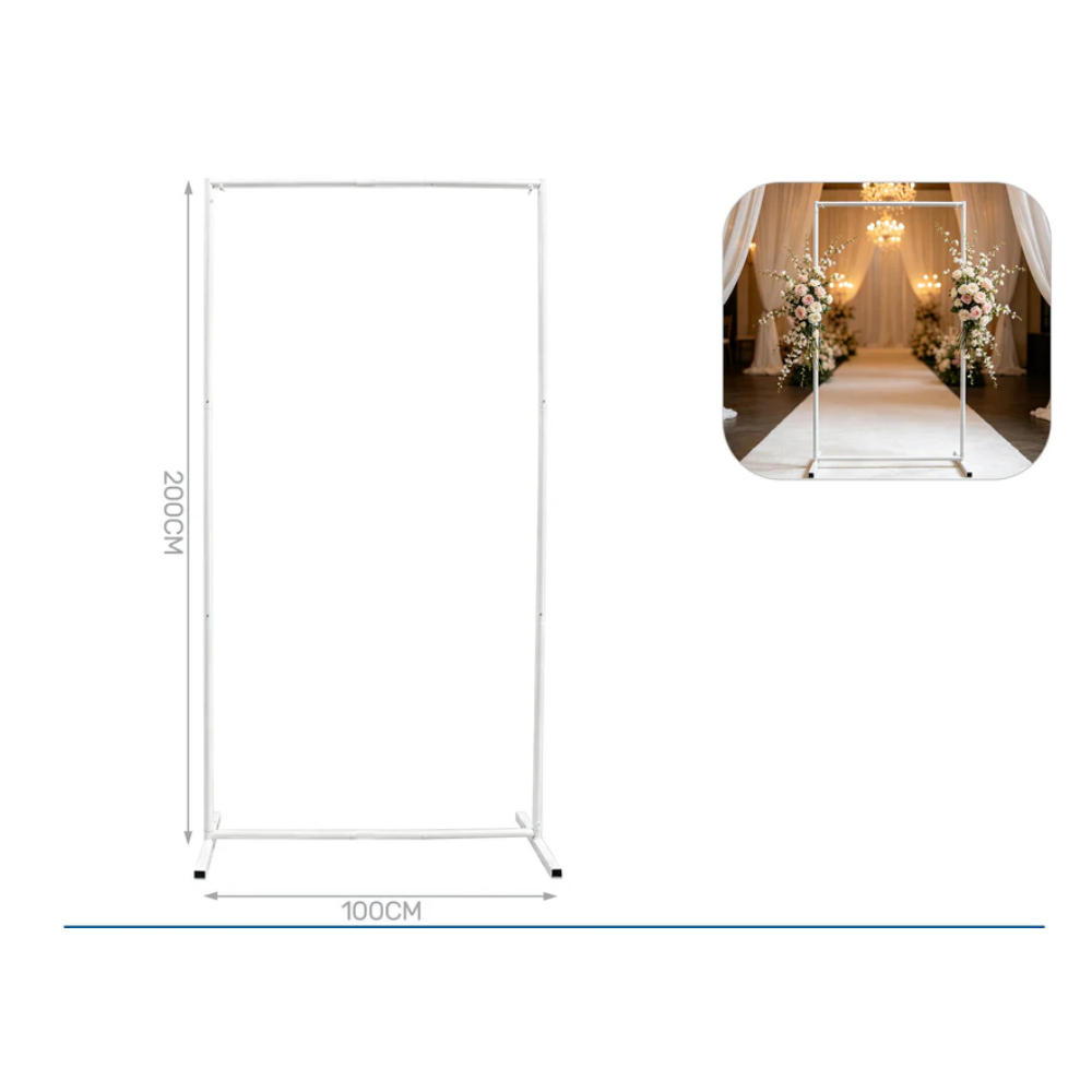 STRUTTRA IN FERRO RETTANGOLARE BIANCA 100X200 41777