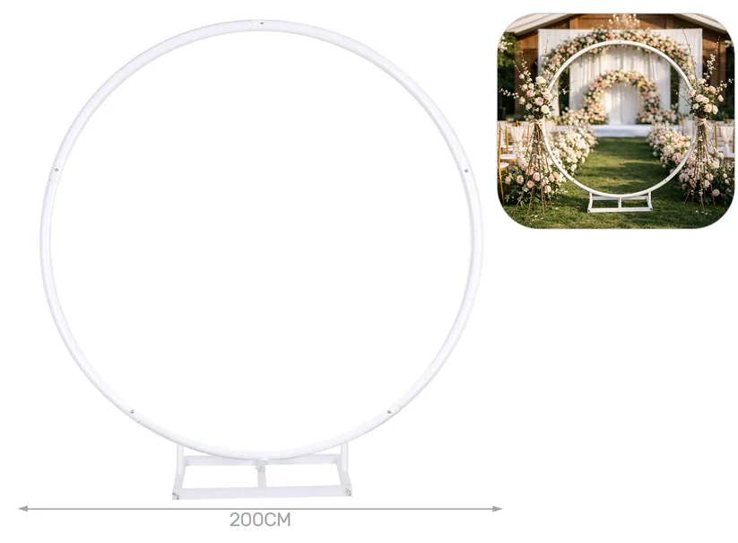 STRUTTRA IN FERRO CIRCOLARE BIANCA 200CM 41772
