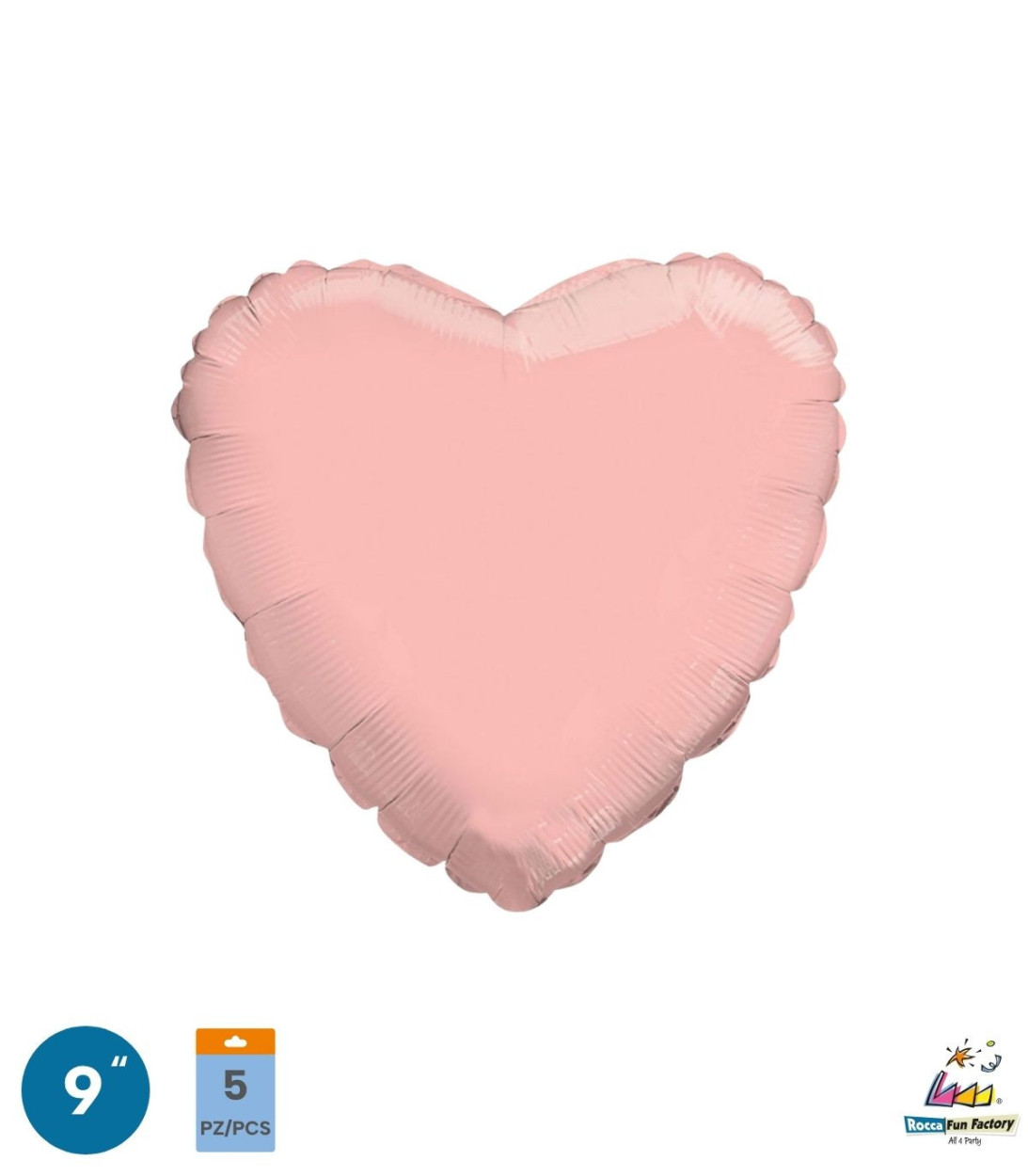 PALLONE FOIL MINI SHAPE CUORE ROSA LK0204901