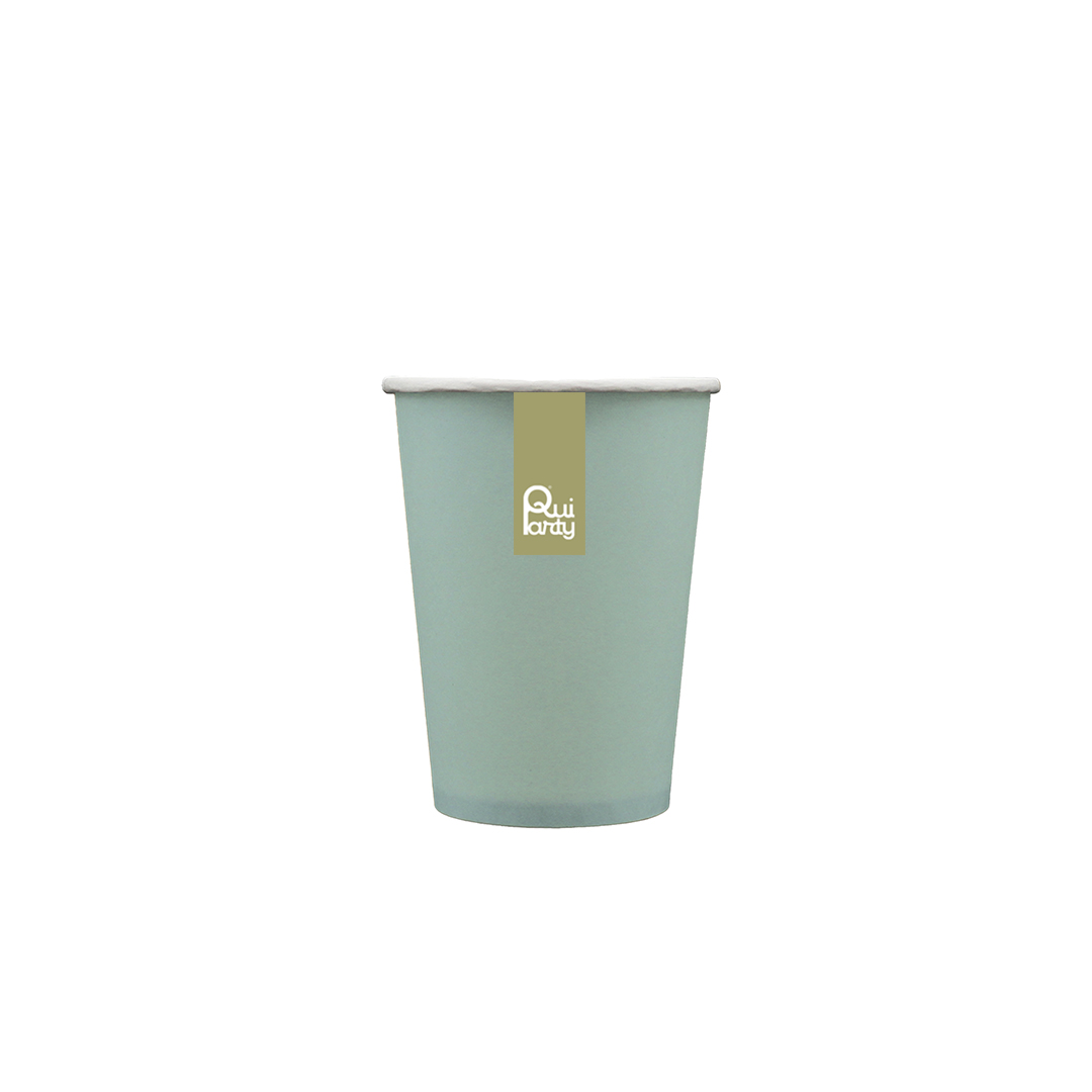 BICCHIERE IN CARTA CC250 PZ15 VERDE POLVERE 35102