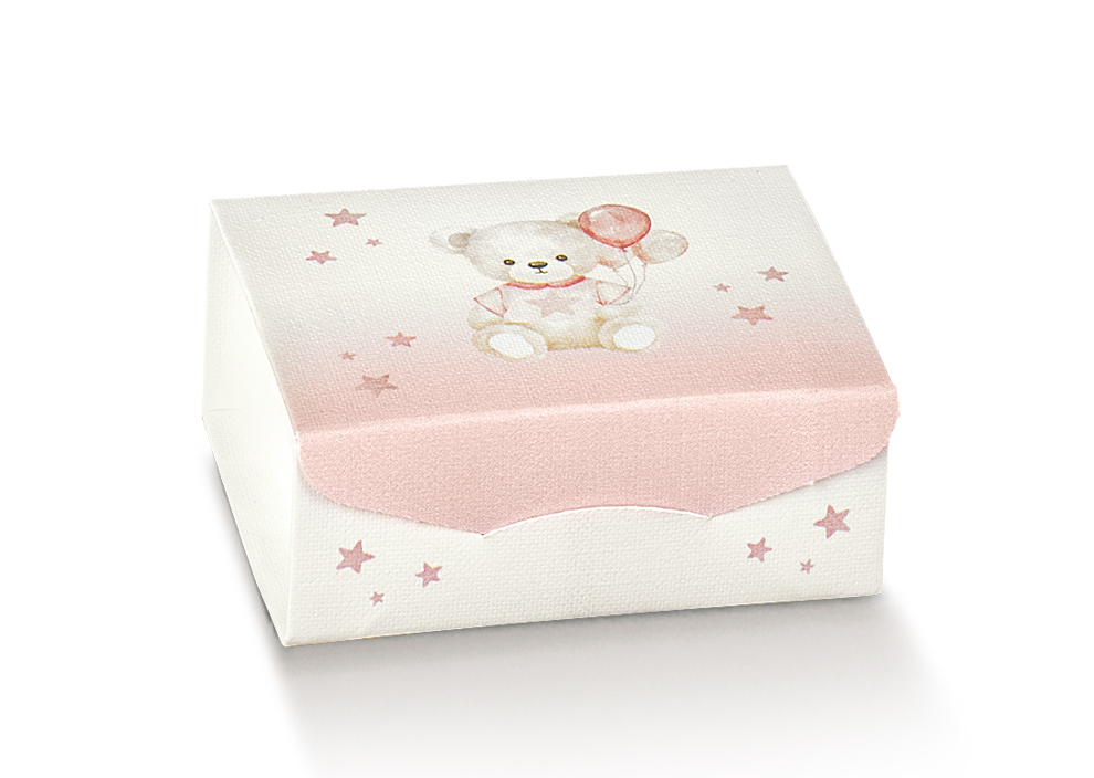 10 GIFT 70X70X30 BABY ORSETTO ROSA 112906C