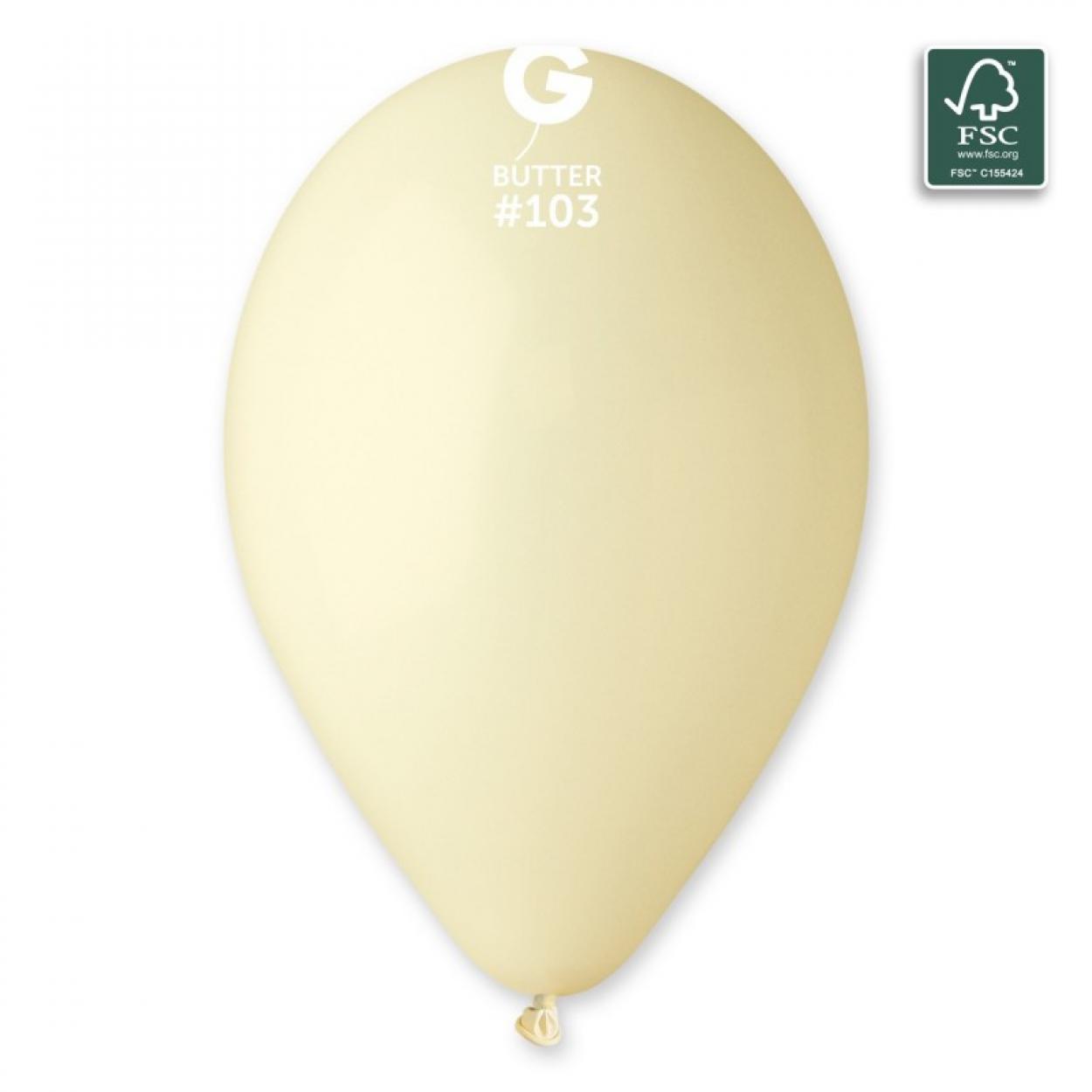 CONFEZIONE 100 PALLONCINI 13" LATTICE G120 BURRO 103