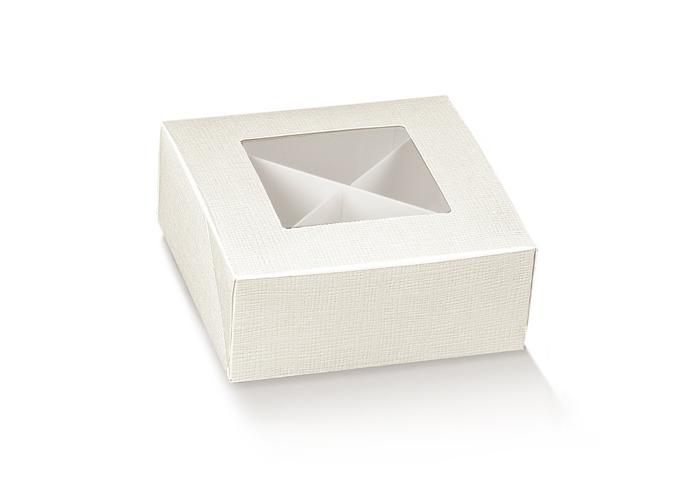 10 PRATICA CON FINESTRA E DIVISORI 100X100X40 SETA BIANCA 112921C