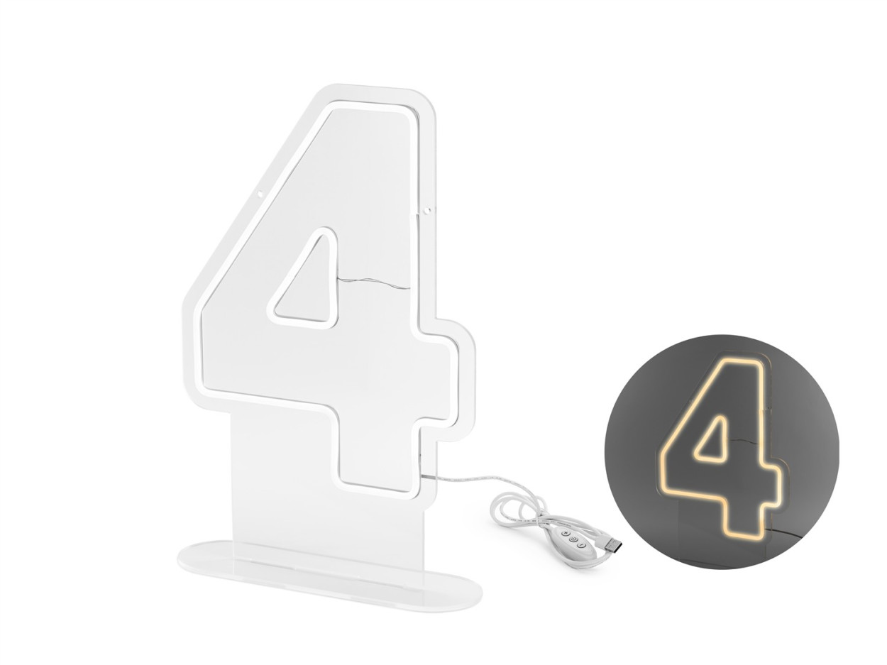 NEON LED NUMERO 4 CM50 NEON3-4