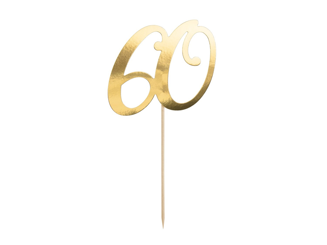 CAKE TOPPER 60 ORO CM20.5 KPT62-60-019
