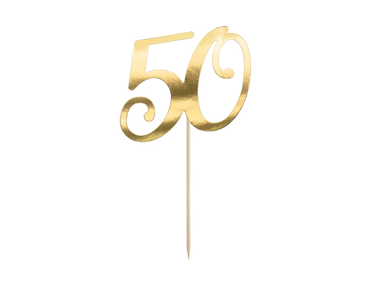 CAKE TOPPER 50 ORO CM20.5 KPT62-50-019