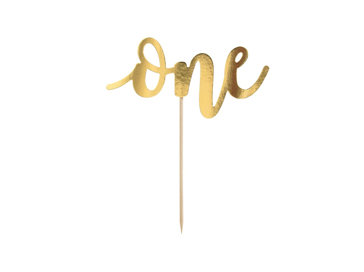 CAKE TOPPER ONE ORO CM20.5 KPT61-019