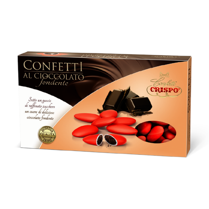 CONFETTI CRISPO CIOCCOLATO FONDENTE ROSSI 1KG 0240041