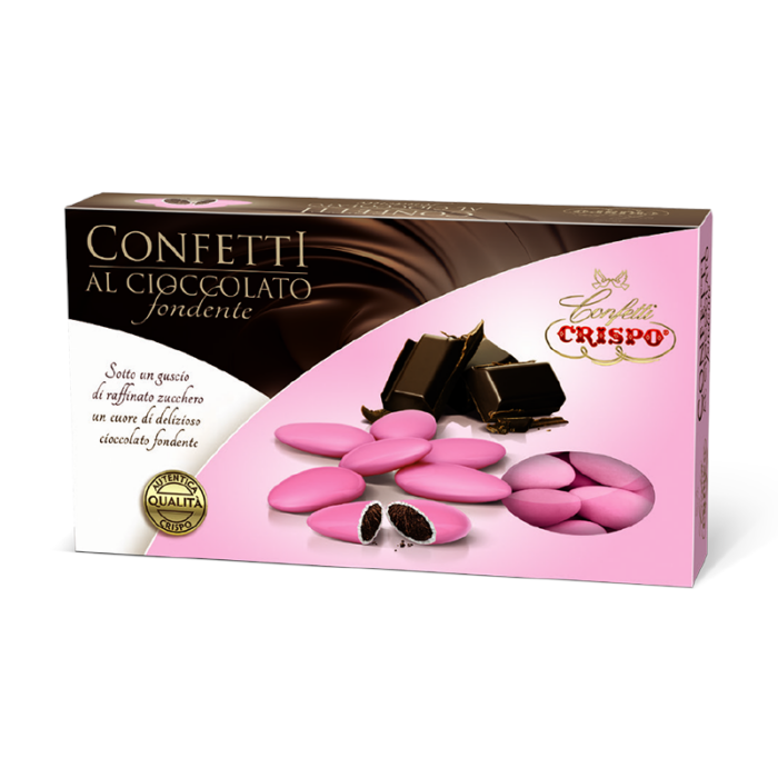 CONFETTI CRISPO CIOCCOLATO FONDENTE ROSA 1KG 0240021