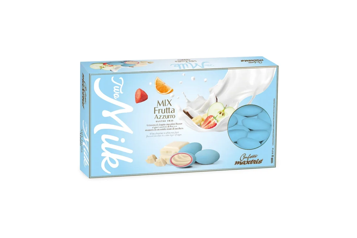 CONFETTI MAXTRIS TWO MILK FRUTTA CELESTE 1 KG TWOMIXFRUC