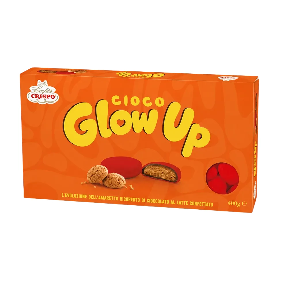 CONFETTI CRISPO AMARETTO CIOCO GLOW UP ROSSO 400GR 010137278