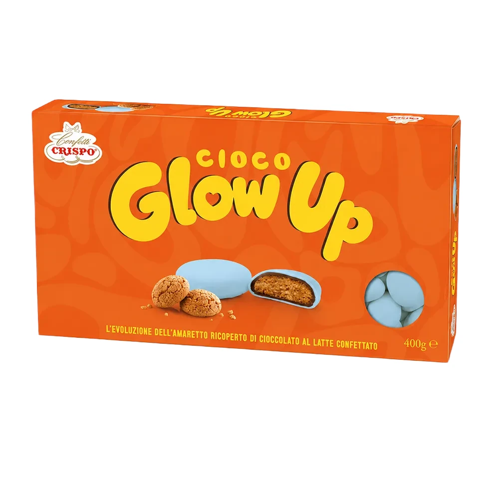 CONFETTI CRISPO AMARETTO CIOCO GLOW UP CELESTE 400GR 010137277