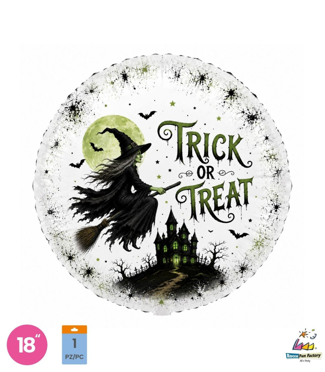 PALLONE FOIL 18" HALLOWEEN STREGA MALVAGIA PAL2324-18