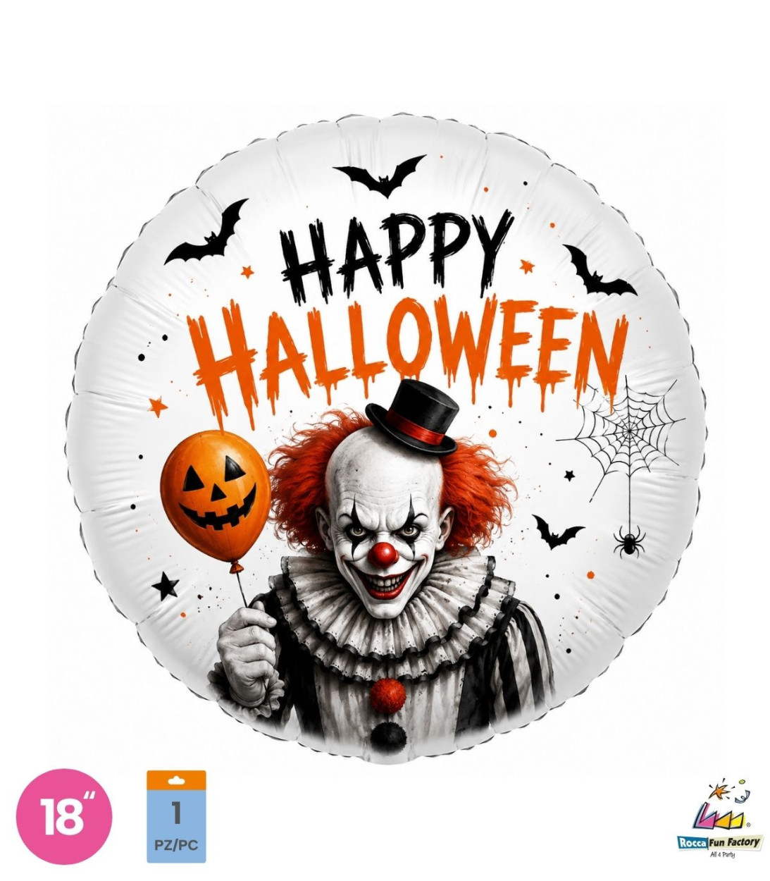 PALLONE FOIL 18" HALLOWEEN CLOWN PAL2292-18
