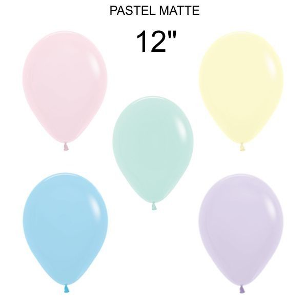 PALLONCINI PROFESSIONALI SEMPERTEX ASSORTITI PASTEL MATT 600 50pz 12" 420004