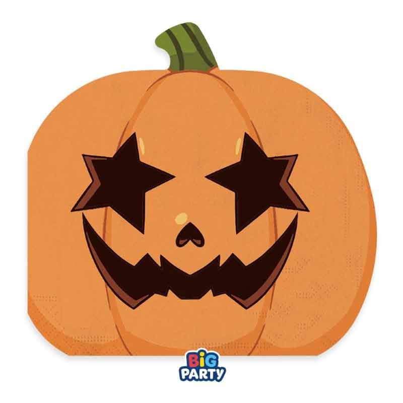 16 TOVAGLIOLI 33X33 cm PUMPKIN HALLOWEEN ZUCCA 77602
