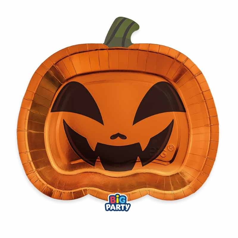 6 PIATTI CM21X19 PUMPKIN HALLOWEEN ZUCCA 77600