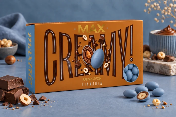 CONFETTI MAXTRIS CREAMY GIANDUJA CARTA DA ZUCCHERO MCREAGIAC