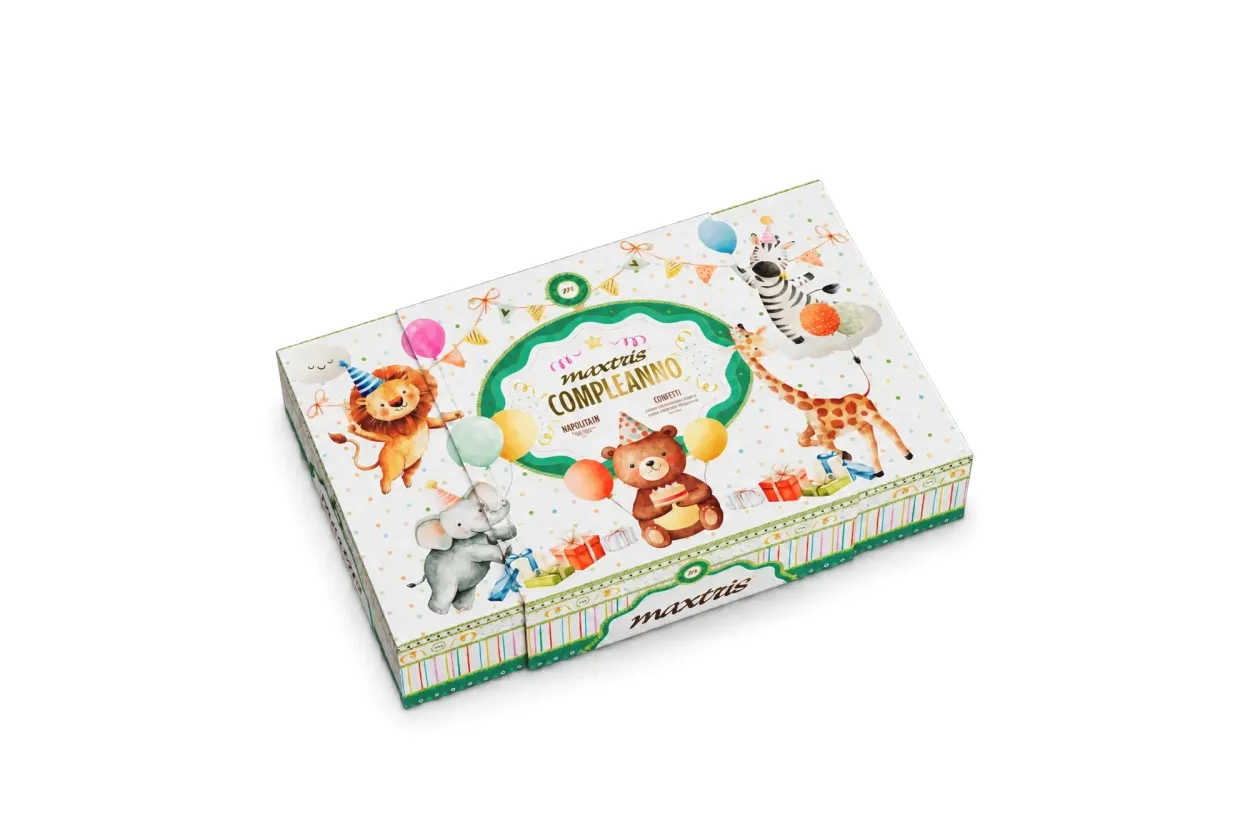 BOX MAXTRIS MIX CONFETTI TWIST E CIOCCOLATINI NAPOLITAIN AL LATTE 350GR COMPMIX350