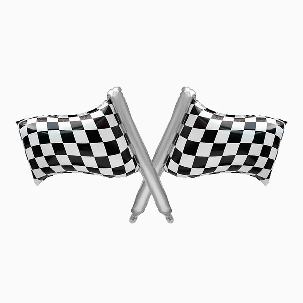 2 PALLONI FOIL 29" BANDIERA A SCACCHI 1131422