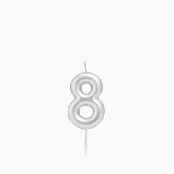 CANDELA ARGENTO N8 6CM 1211354