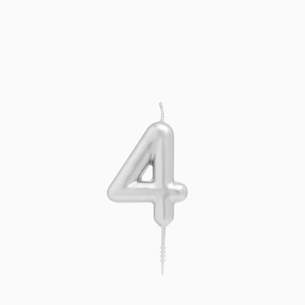 CANDELA ARGENTO N4 6CM 1211350