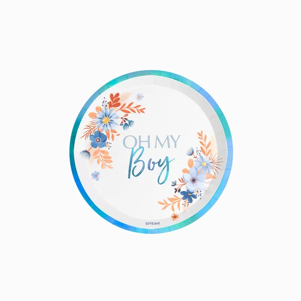 8 PIATTI ZZURRO METAL OH MY BOY 1191086