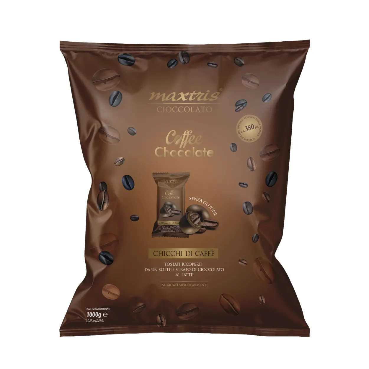 CONFETTI MAXTRIS CON CHICCO DI CAFFE E CIOCCOLATO AL LATTE CBCHOCOFL