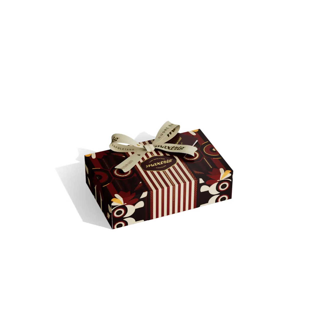 LINEA REGALO MAXTRIS SCATOLA BORDEAUX CIOCCOLATO 350GR SCABOR350