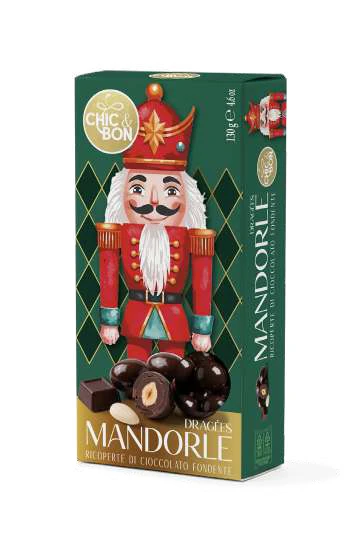 CIOCCOLATINI DRAGEES BURATTI SCHIACCIANOCI VERDE MANDORLA FONDENTE 130 GR SNMF013