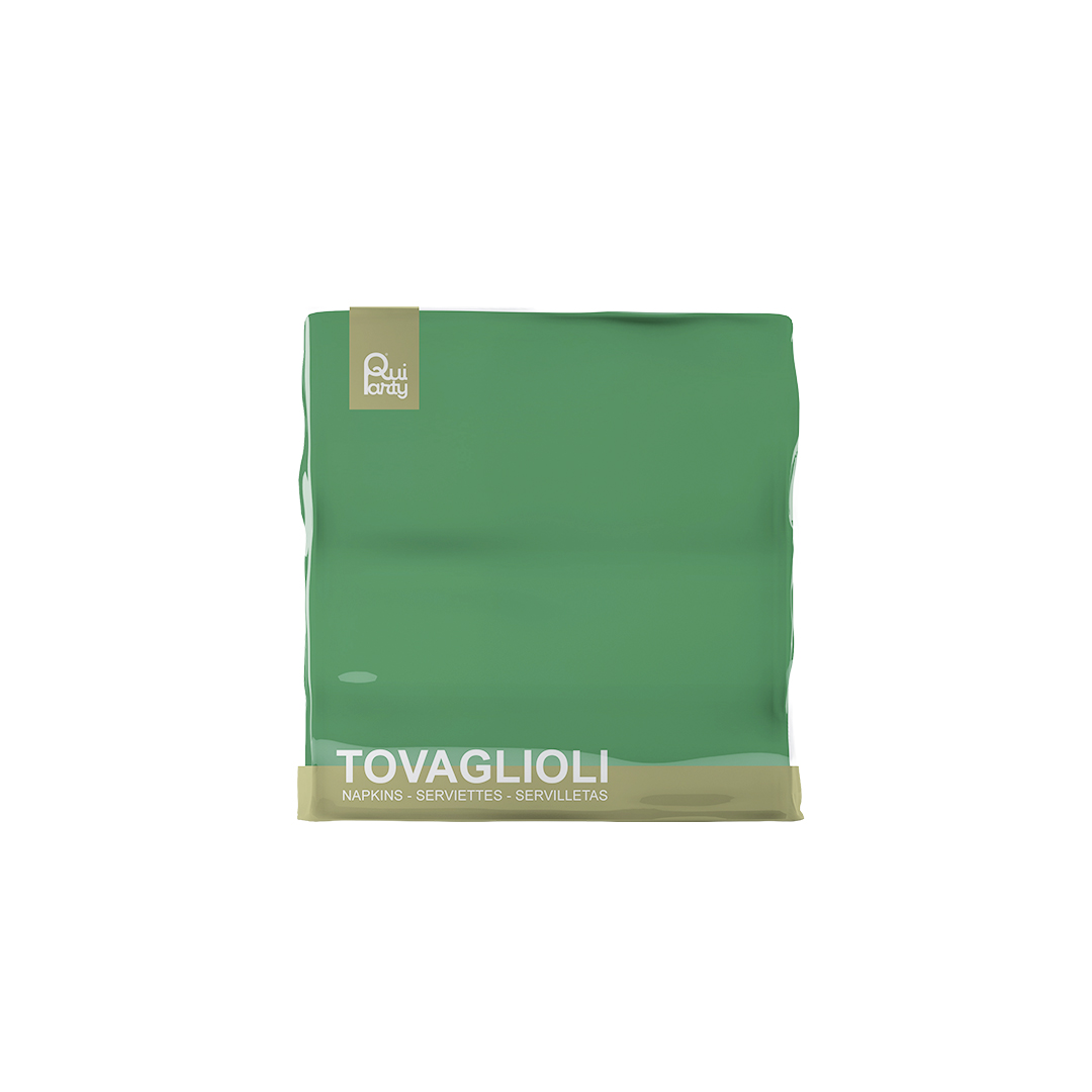 50 TOVAGLIOLI 25X25 VERDE SCURO 32507