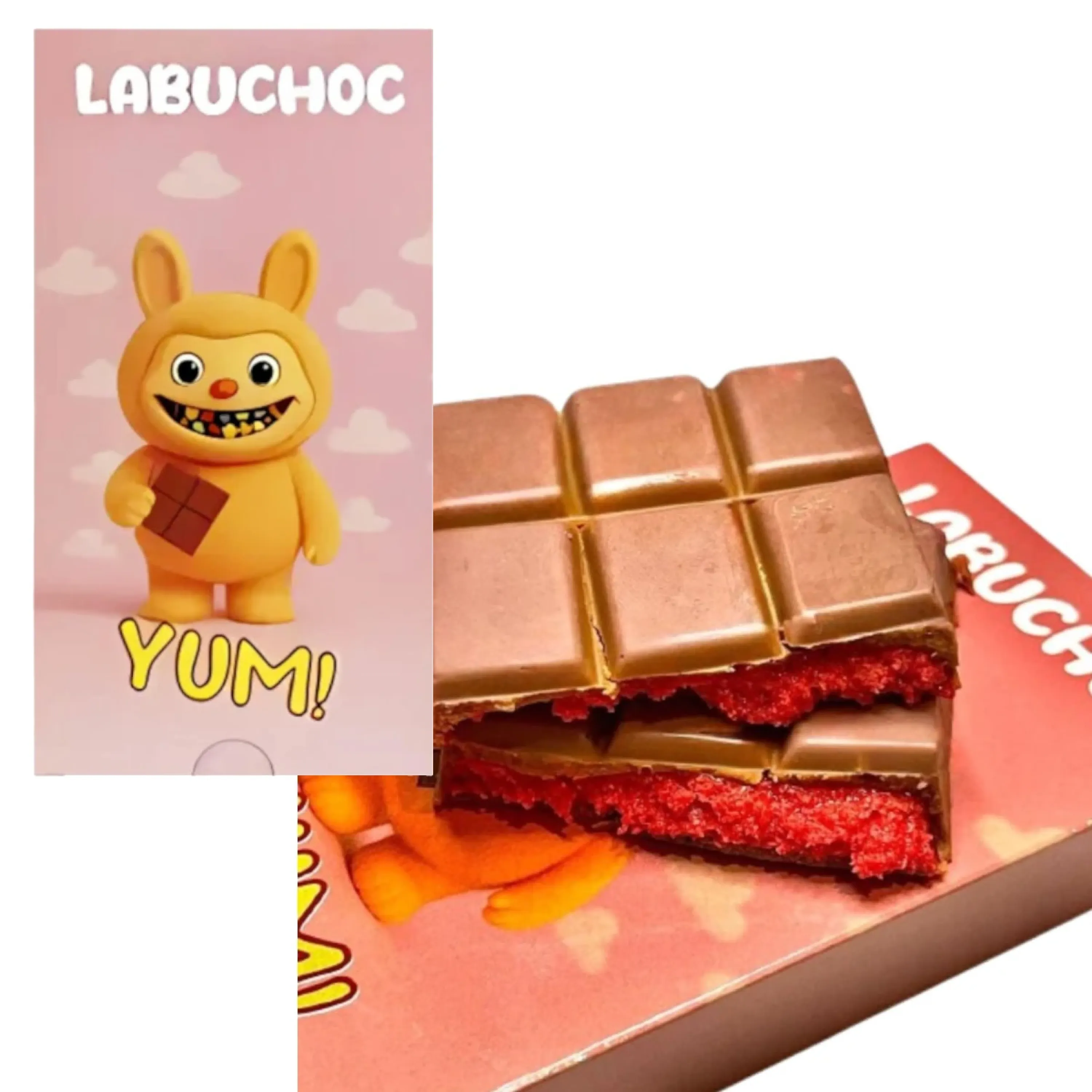 TAVOLETTA CIOCCOLATO RIPIENA FRIZZANTE 75GR VARI GUSTI LABUCHOC FES599 - Vista 5