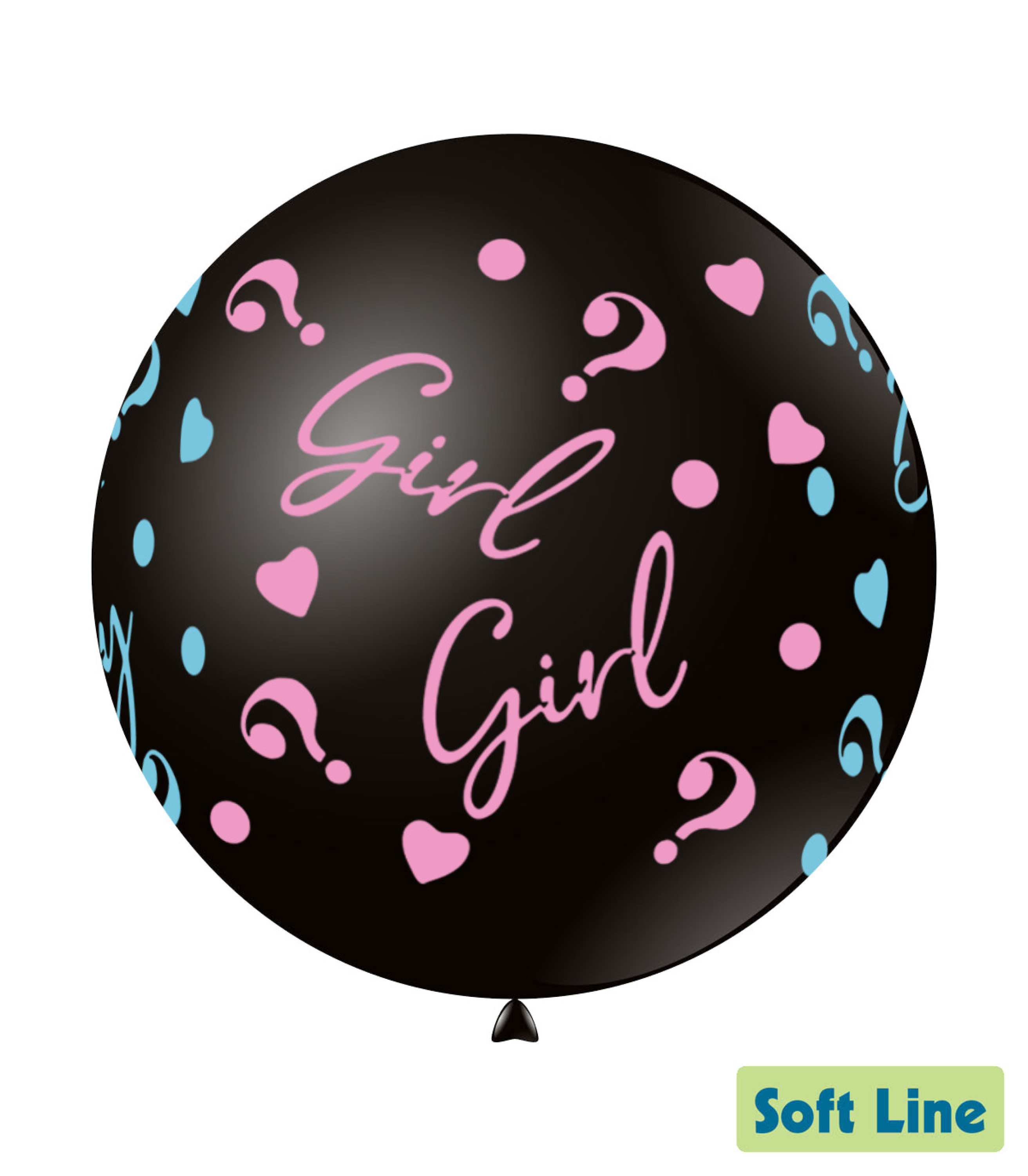 MONGOLFIERA NERA CON STAMPA BOY OR GIRL SLPS36 - Vista 2