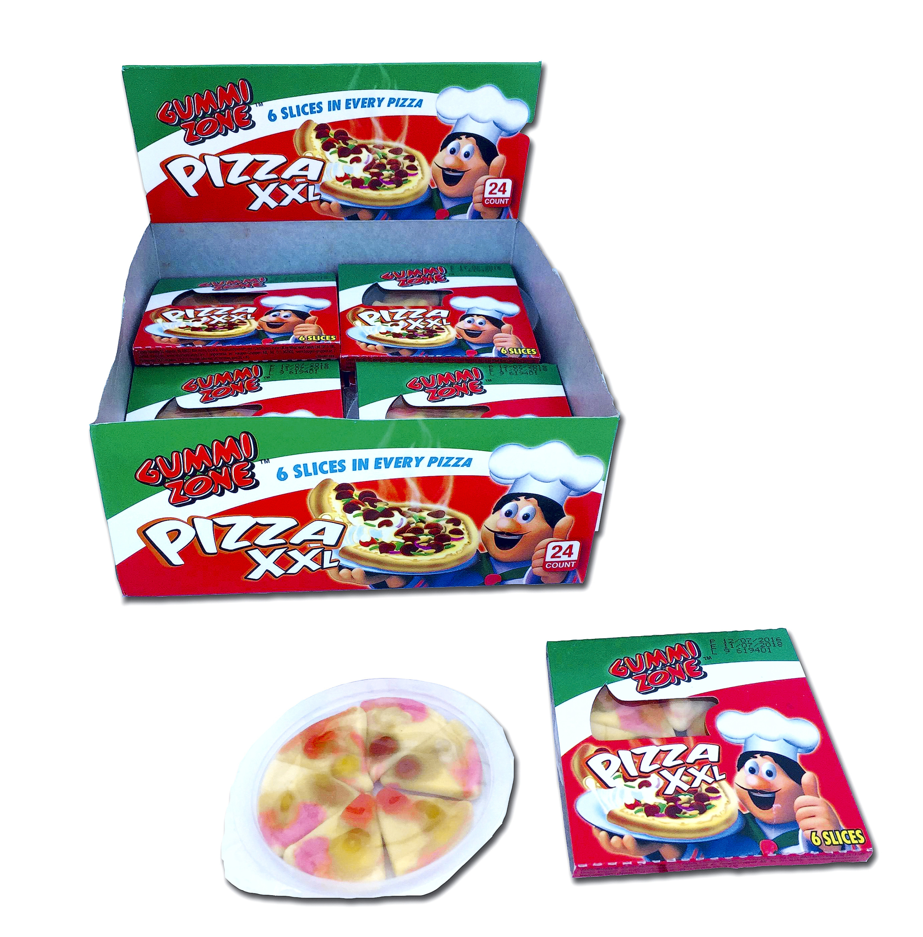 CARAMELLE A FORMA DI PIZZA XXL INCARTATE 21 GR CAR371 - Vista 2